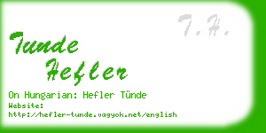 tunde hefler business card